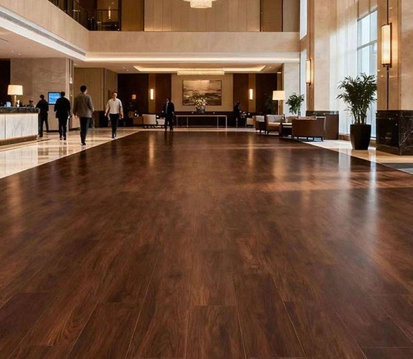 WPC decking-look interior flooring