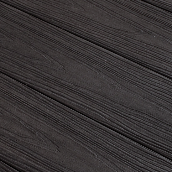 WPC decking charcoal composite decking boards with woodgrain