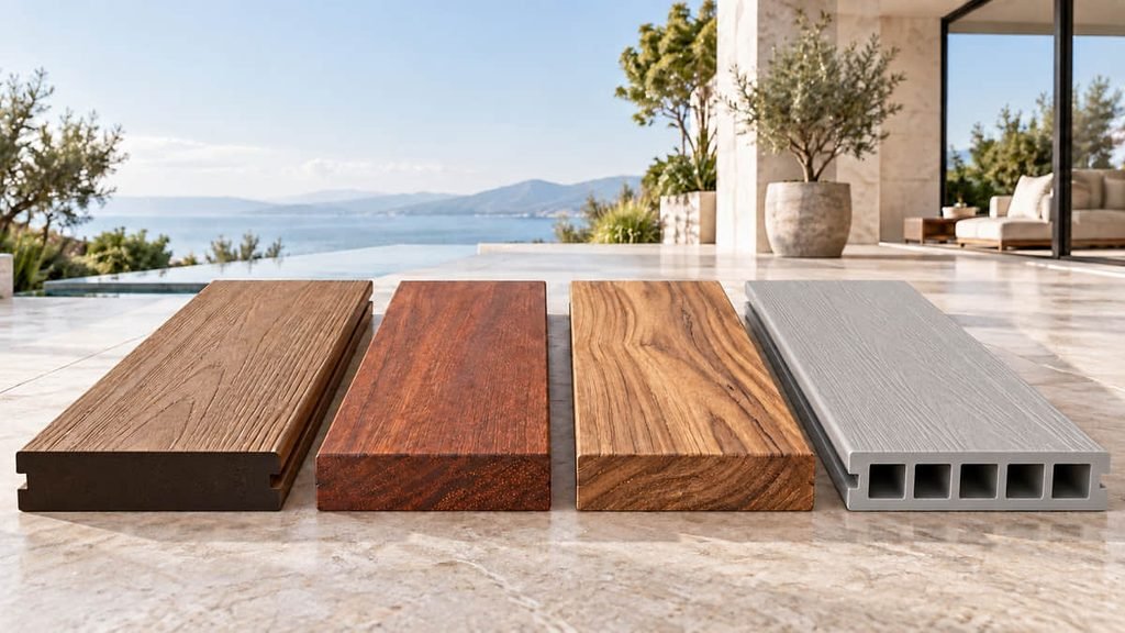Composite Decking vs Timber and PVC: A Four-Material Comparison for Trade Buyers 1 composite hardwood timber pvc decking comparison