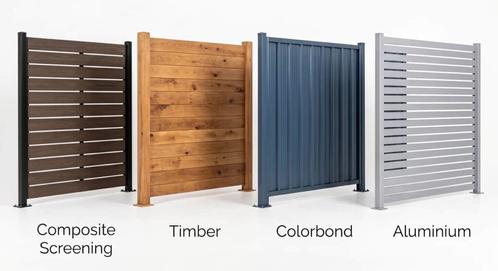 Composite Screening Panels: Complete Guide for Builders 5 composite screening vs timber colorbond aluminium