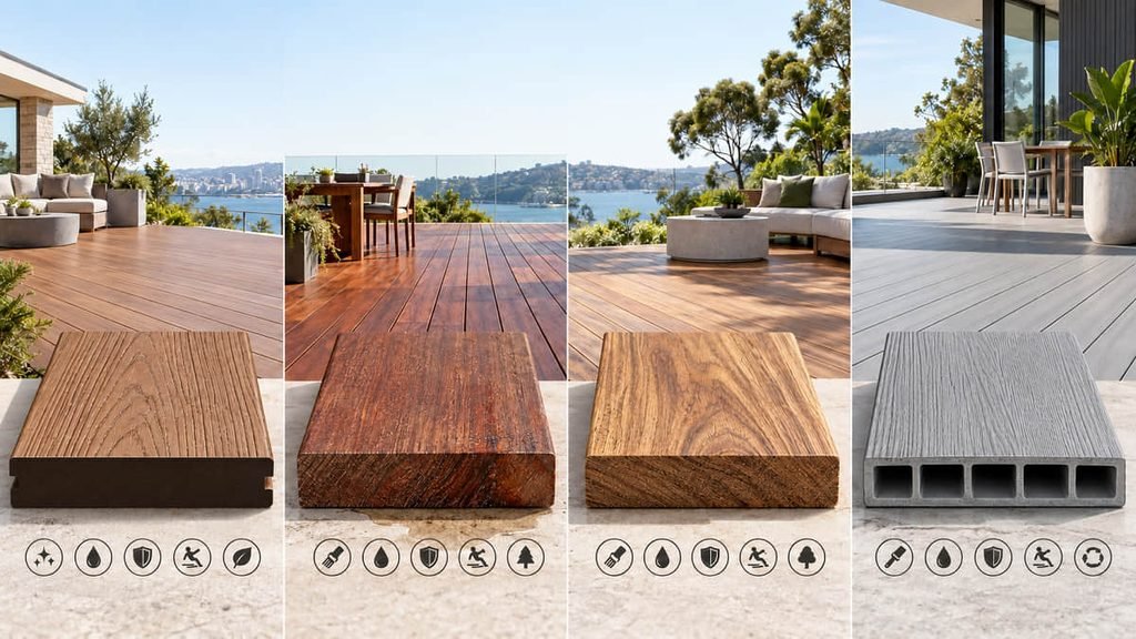 Composite Decking vs Timber and PVC: A Four-Material Comparison for Trade Buyers 5 decking material comparison features australia