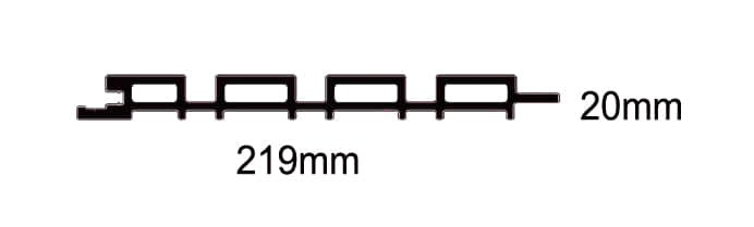 219x20mm profile