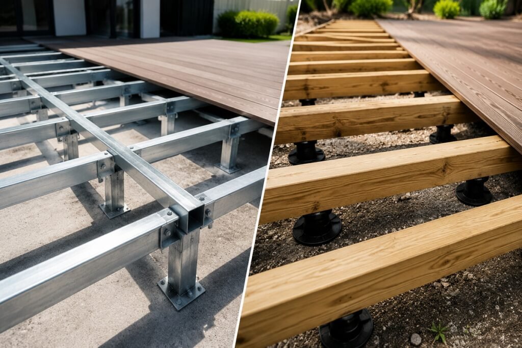 8 Common Composite Decking Installation Mistakes to Avoid 1 composite decking steel vs timber subframe