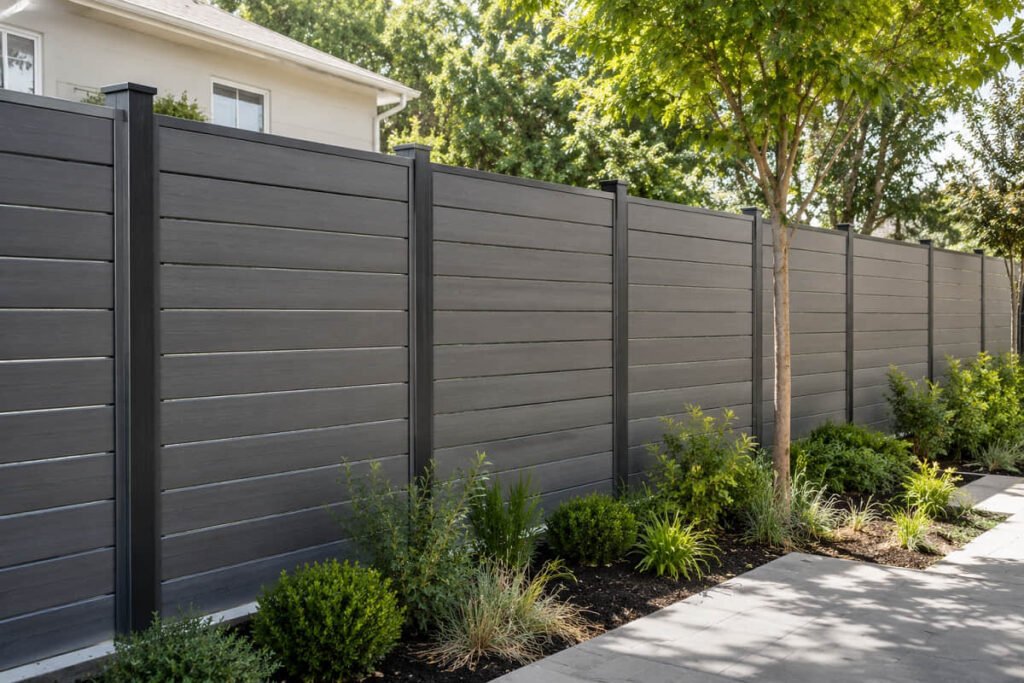 How to Install Composite Screening as One System 1 composite screening fence installed backyard australia