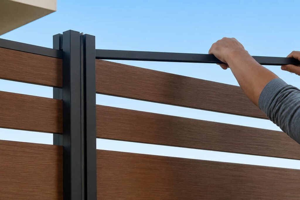 How to Install Composite Screening as One System 7 composite screening installation top capping rail