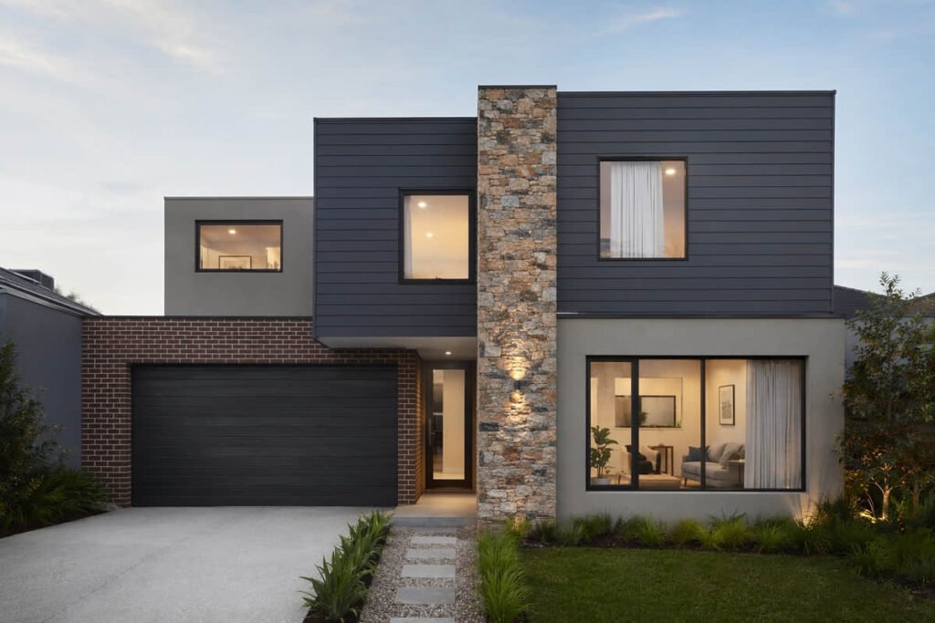 Wall Cladding Ideas for Australian Projects: 7 Composite Styles Worth Specifying 4 dark grey wall cladding stone feature australian facade