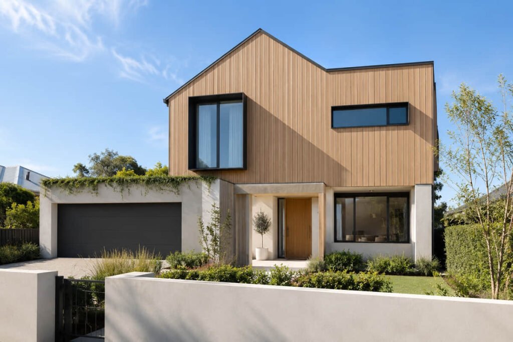 Wall Cladding Ideas for Australian Projects: 7 Composite Styles Worth Specifying 5 vertical timber cladding gable facade australian home