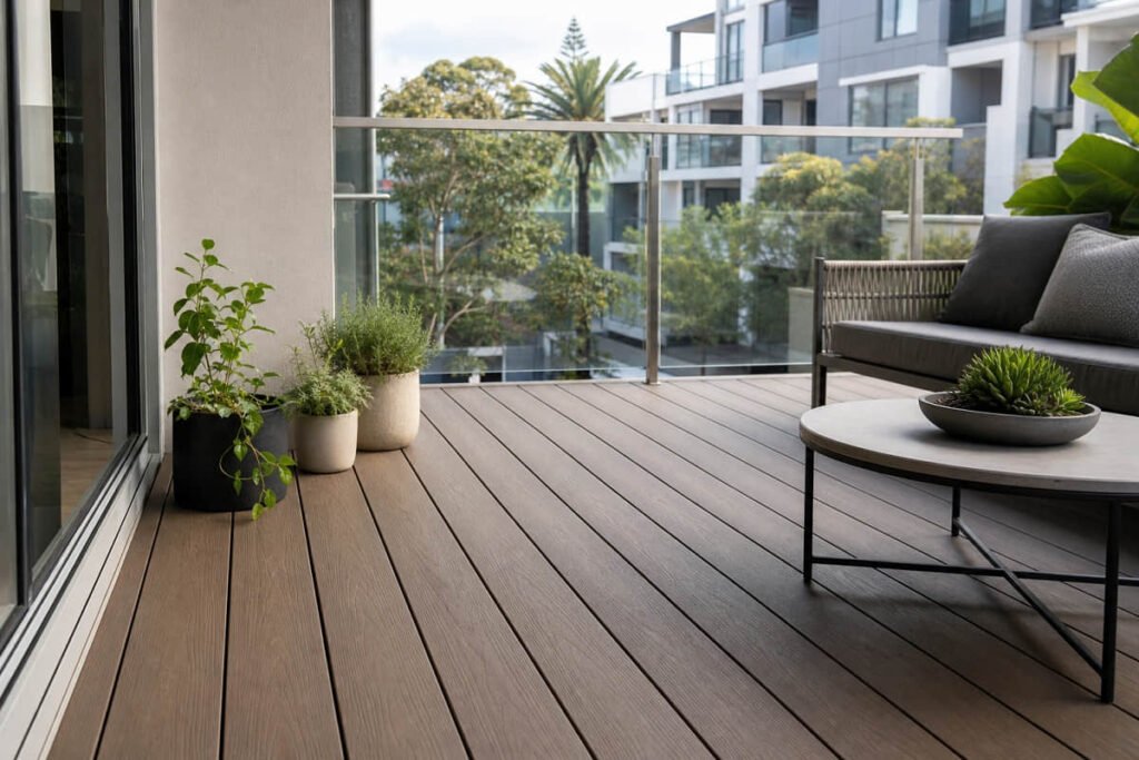 Composite Decking for Balcony Projects: A Builder's Guide 1 balcony composite decking australian apartment