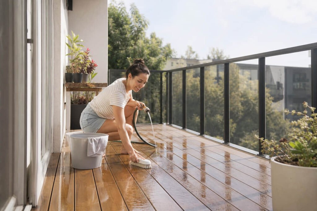 Composite Decking for Balcony Projects: A Builder's Guide 6 cleaning composite balcony deck boards