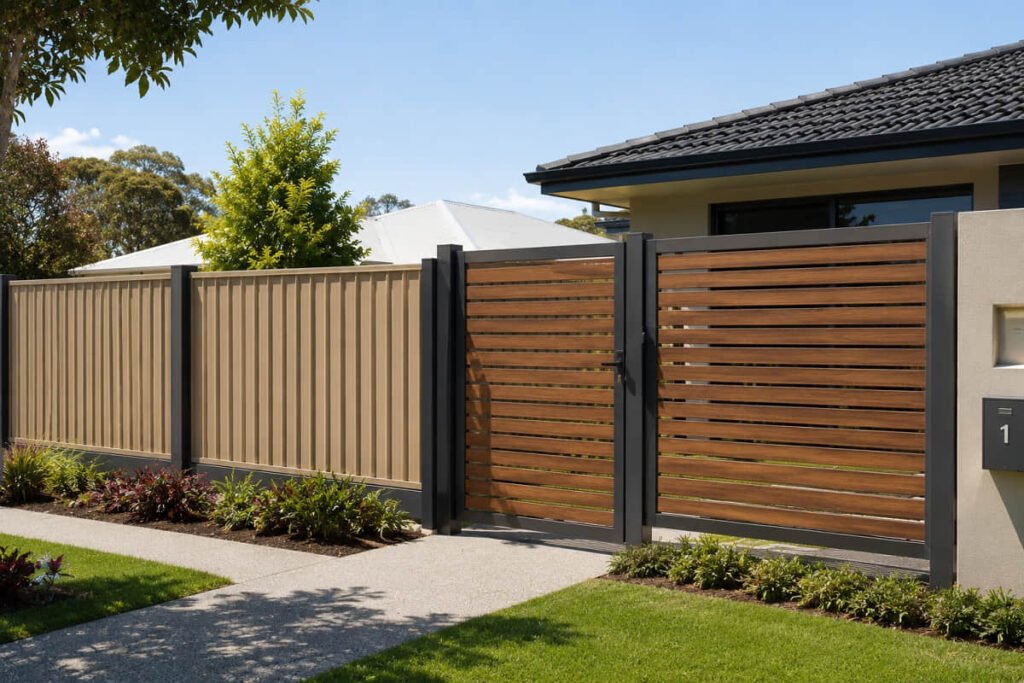 Colorbond Fencing vs Composite Fencing: Which Suits Your Project? 2 colorbond vs composite fencing front yard 1