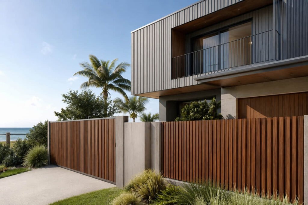 Colorbond Fencing vs Composite Fencing: Which Suits Your Project? 4 composite fencing vs colorbond fencing coastal home
