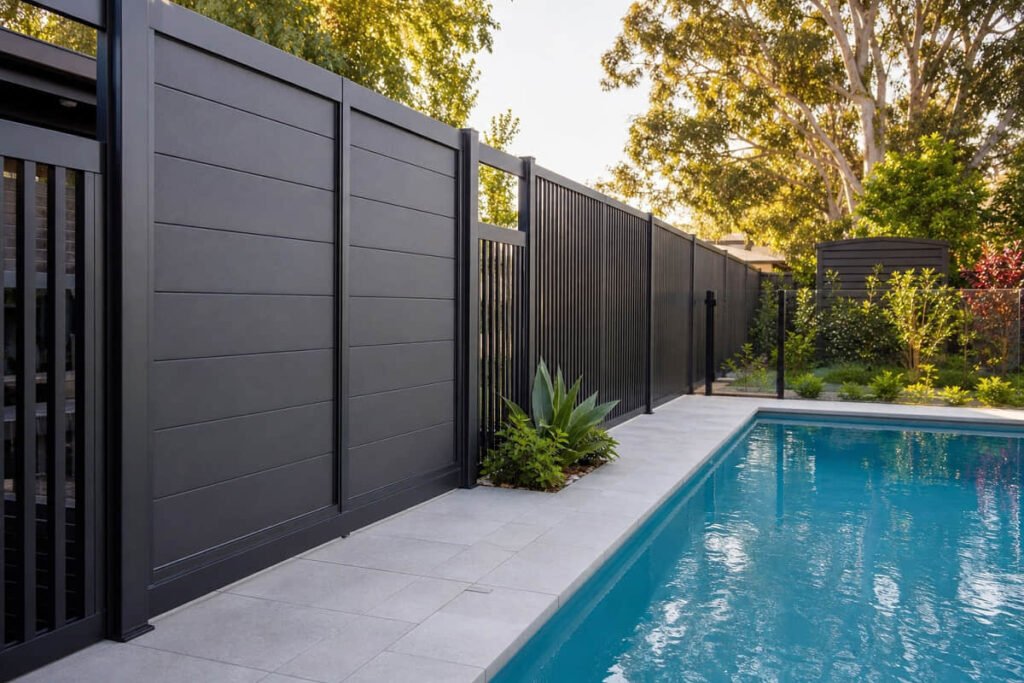 10 Pool Fencing Ideas for Australian Backyards 5 composite pool screening profiles privacy design