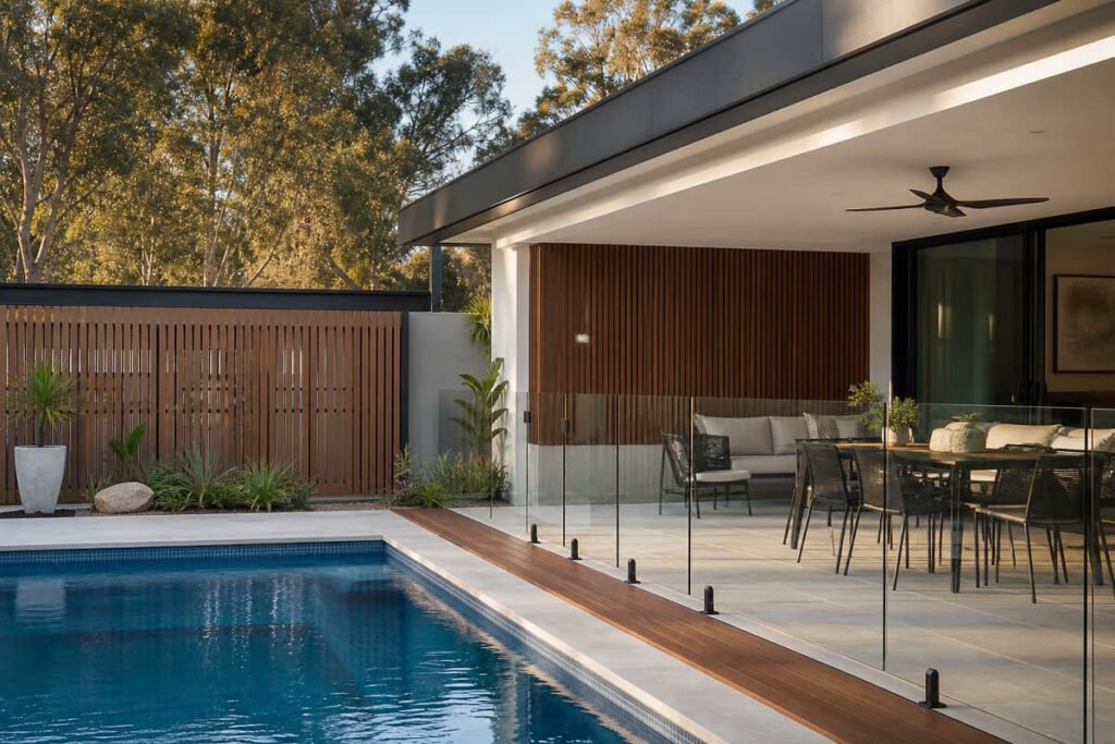 10 Pool Fencing Ideas for Australian Backyards 10 coordinated pool fence deck outdoor design