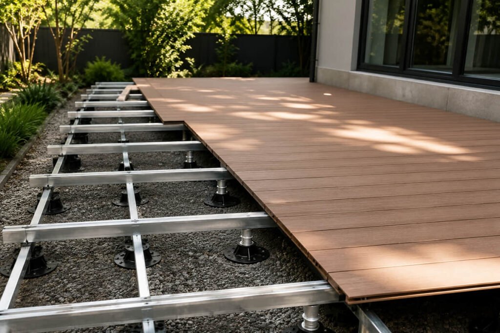 how to build floating deck subframe