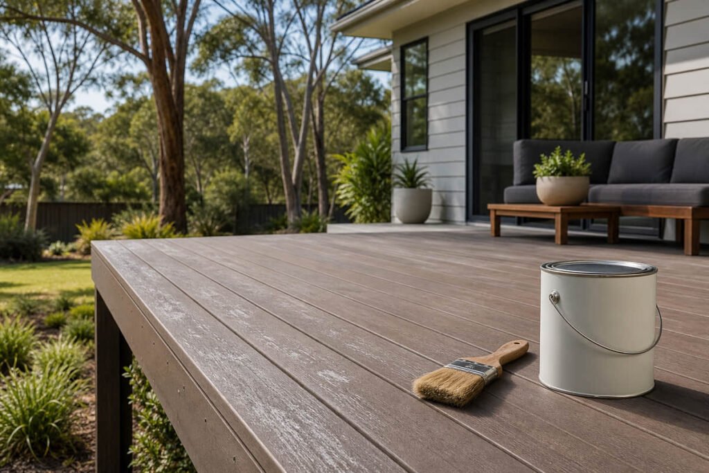 Can You Paint Composite Decking? Guide for Builders 3 low maintenance composite decking backyard australia clean finish