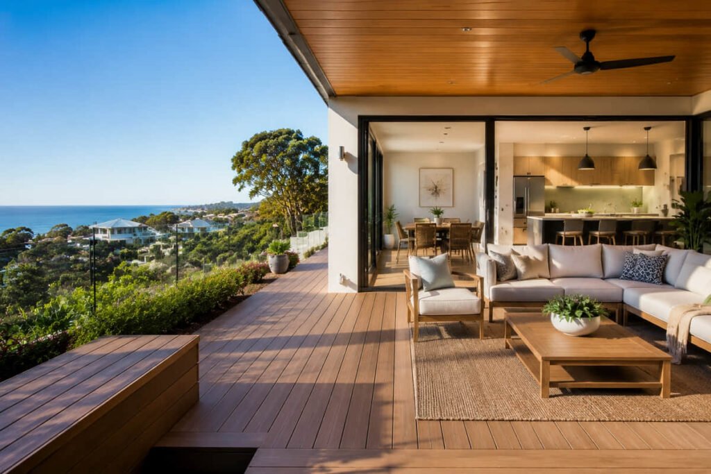 Outdoor Living Trends 2026: Decking, Screening & Cladding Specs Australian Builders Need to Know 6 outdoor living deck ocean view australia