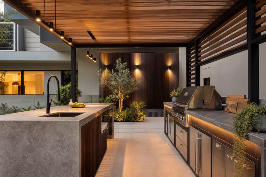 pergola ideas bbq kitchen cover