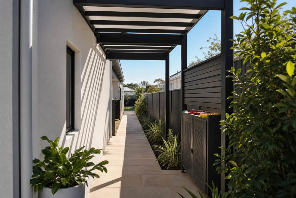 pergola ideas side yard walkway