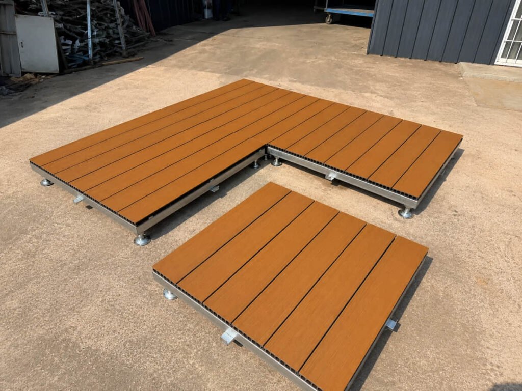 small floating deck design outdoor area