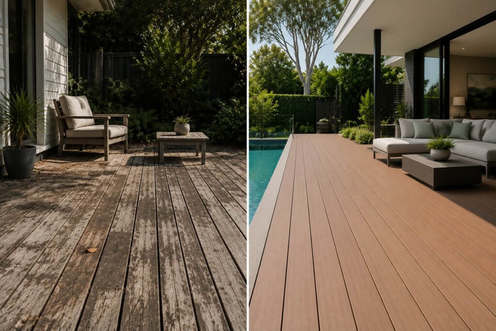 timber vs composite decking sustainable building materials comparison