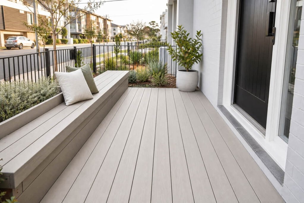 Front Porch Deck Ideas: Specs, Costs & Design 6 small front porch deck narrow australian home