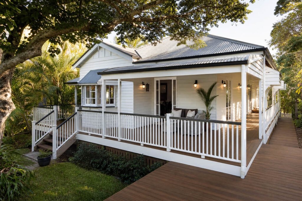 Front Porch Deck Ideas: Specs, Costs & Design 2 wrap around verandah deck queenslander home