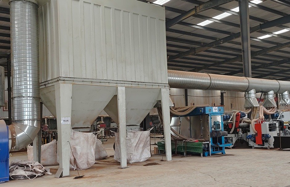Industrial factory interior showing polishing area