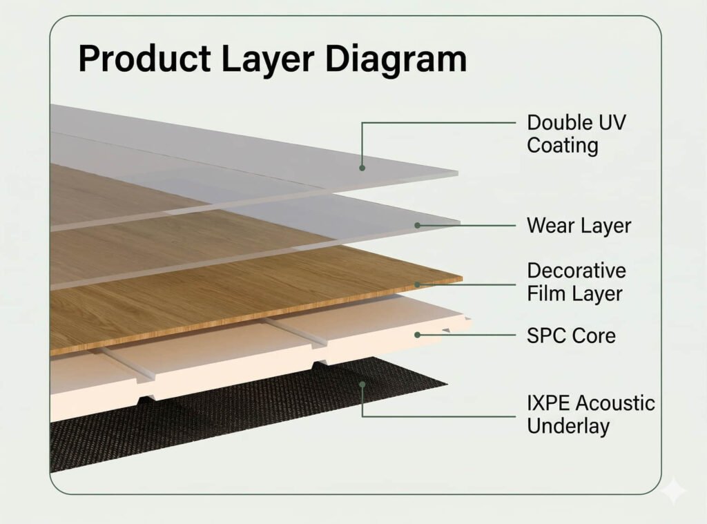 spc flooring product layer diagram