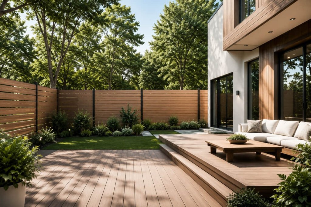Composite Building Materials: Decking, Siding & Fencing — A Trade Professional's Guide 2 composite decking modern backyard patio design