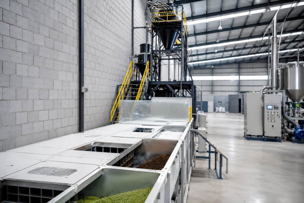 Composite Decking Suppliers: How to Vet a Factory-Direct Manufacturer 2 composite decking raw material pellet processing facility