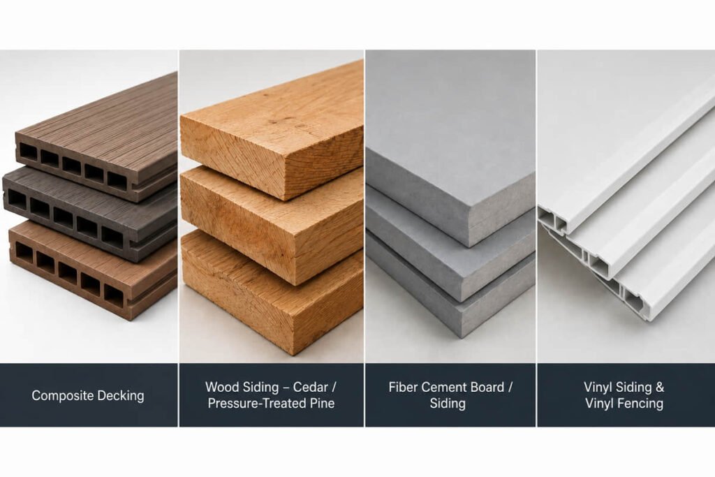 Composite Building Materials: Decking, Siding & Fencing — A Trade Professional's Guide 7 composite decking wood fiber cement vinyl siding materials