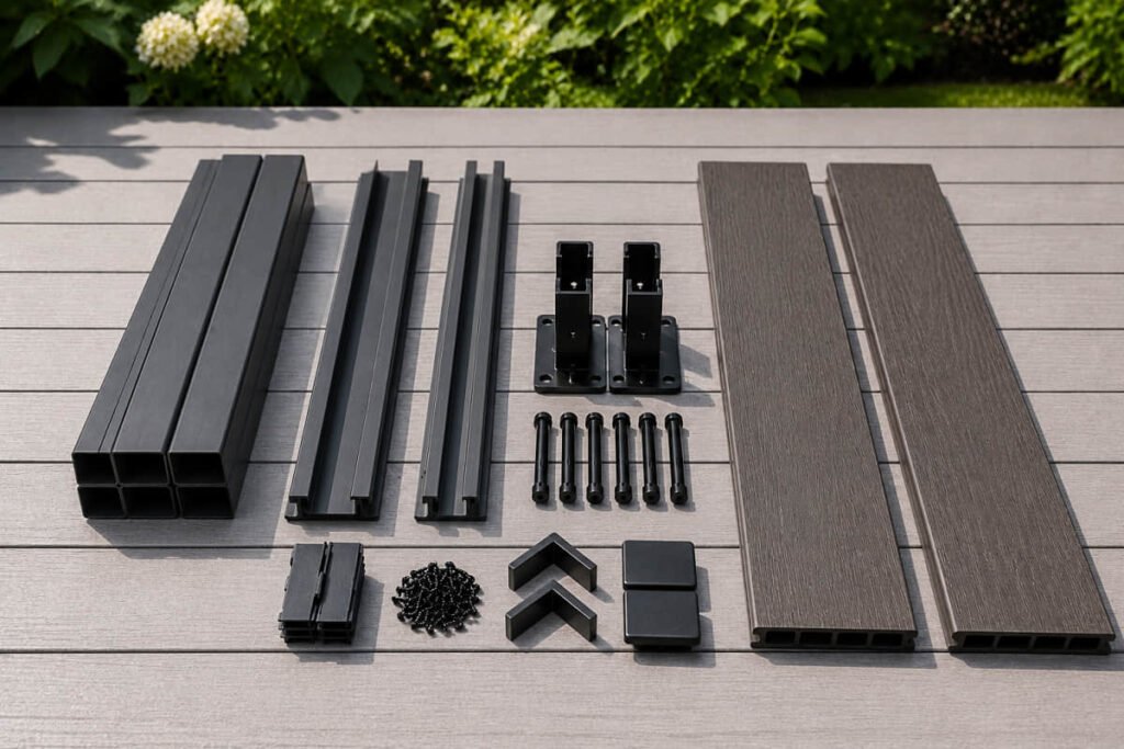Composite Fence Installation: A Step-by-Step Guide for Contractors and Builders 1 composite fence installation kit components parts