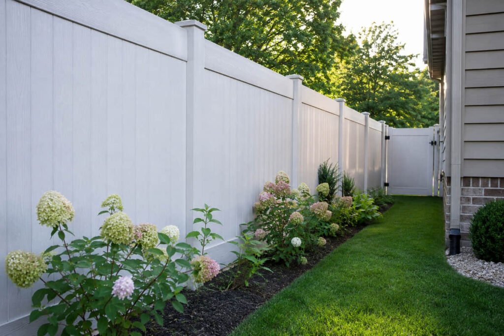 Composite Building Materials: Decking, Siding & Fencing — A Trade Professional's Guide 5 composite privacy fence hydrangea garden