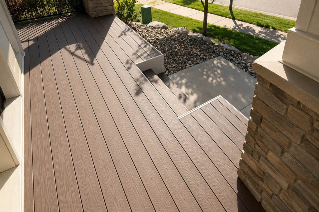 Capped vs. Uncapped Composite Decking: What Builders Need to Know 6 capped composite decking installed modern home