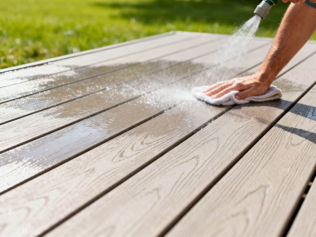 Composite Decking Materials Compared: HDPE vs PVC vs PP 4 composite decking easy cleaning maintenance
