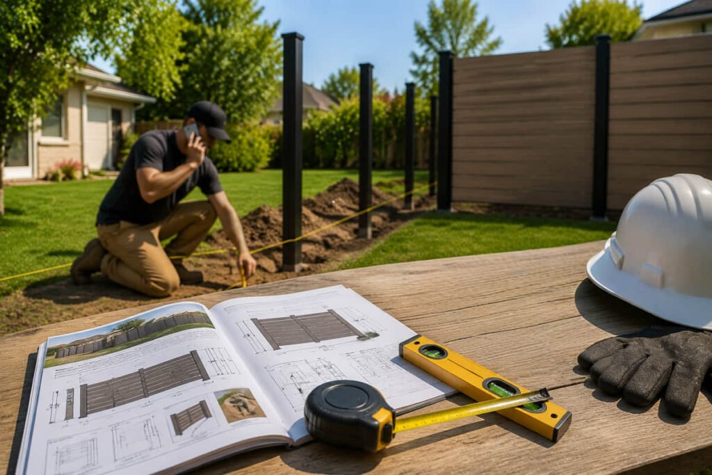7 Mistakes to Avoid When Installing Composite Fencing 2 composite fence installation planning blueprint tools