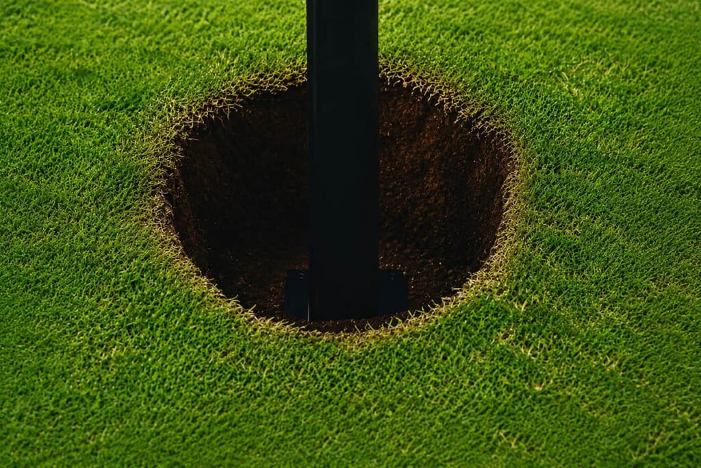 7 Mistakes to Avoid When Installing Composite Fencing 3 composite fence post hole depth ground installation