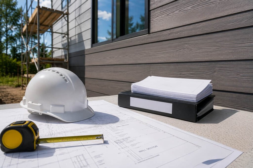 composite siding installation building codes permit