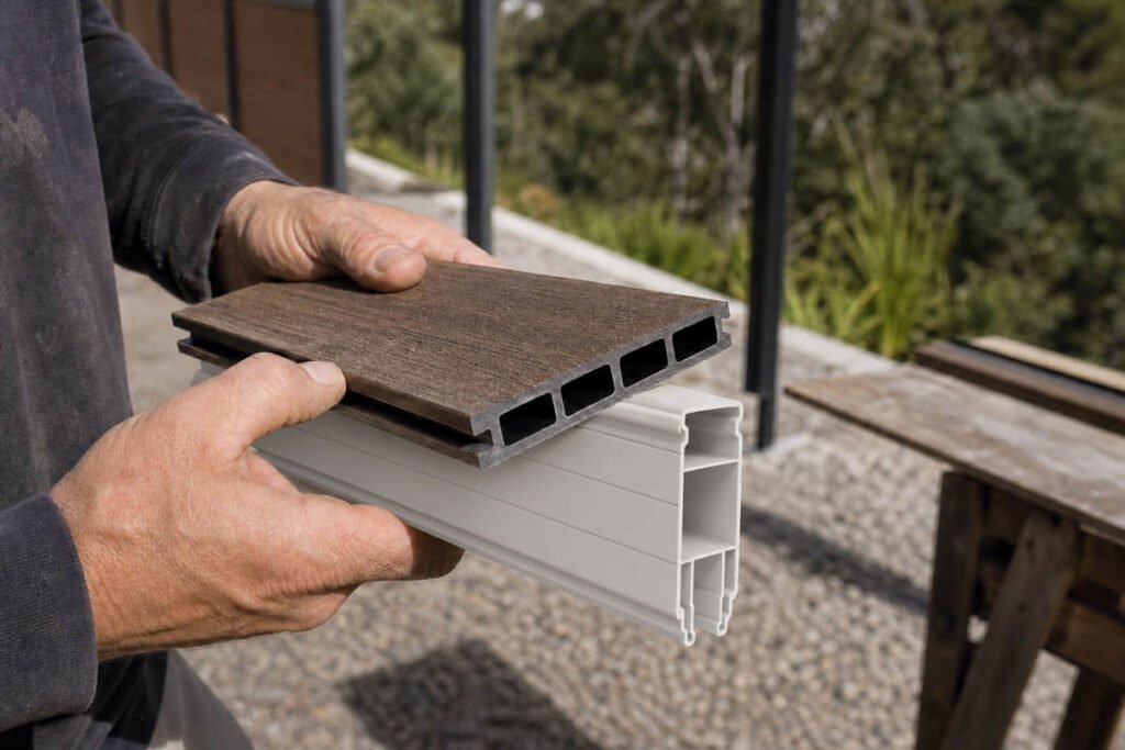 capped composite pvc fence material profile