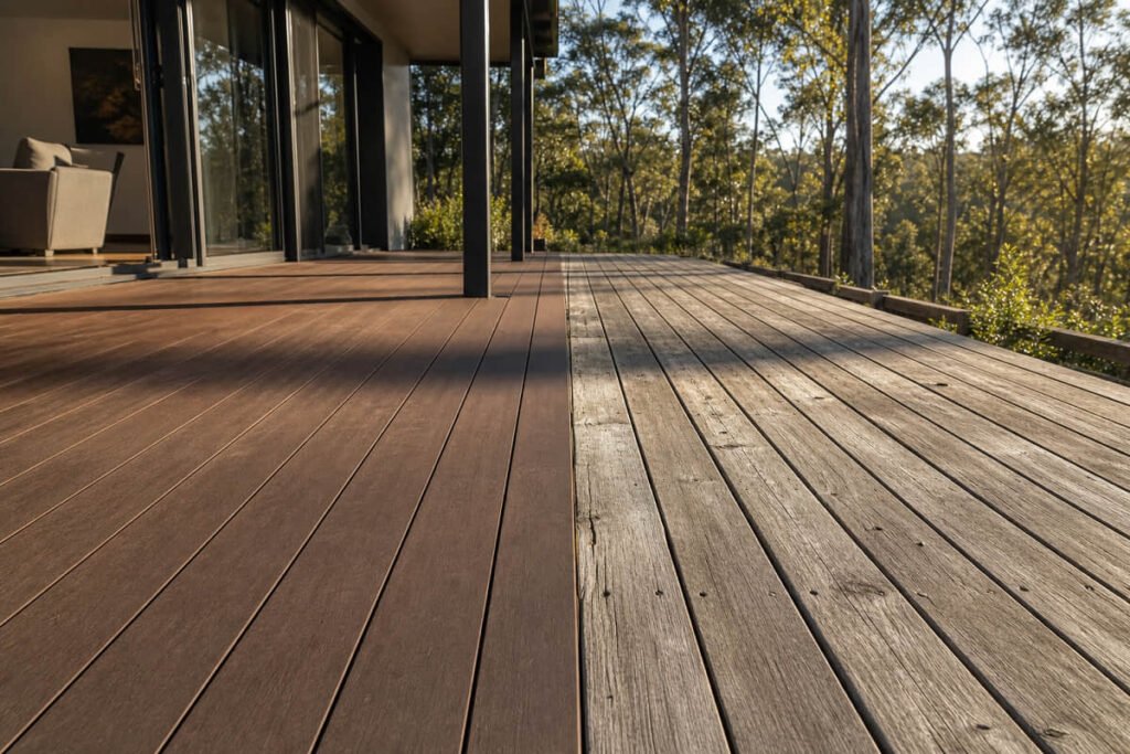 Composite Decking vs. Pressure-Treated Wood: A Guide for Trade Buyers 2 composite decking treated wood lifespan comparison