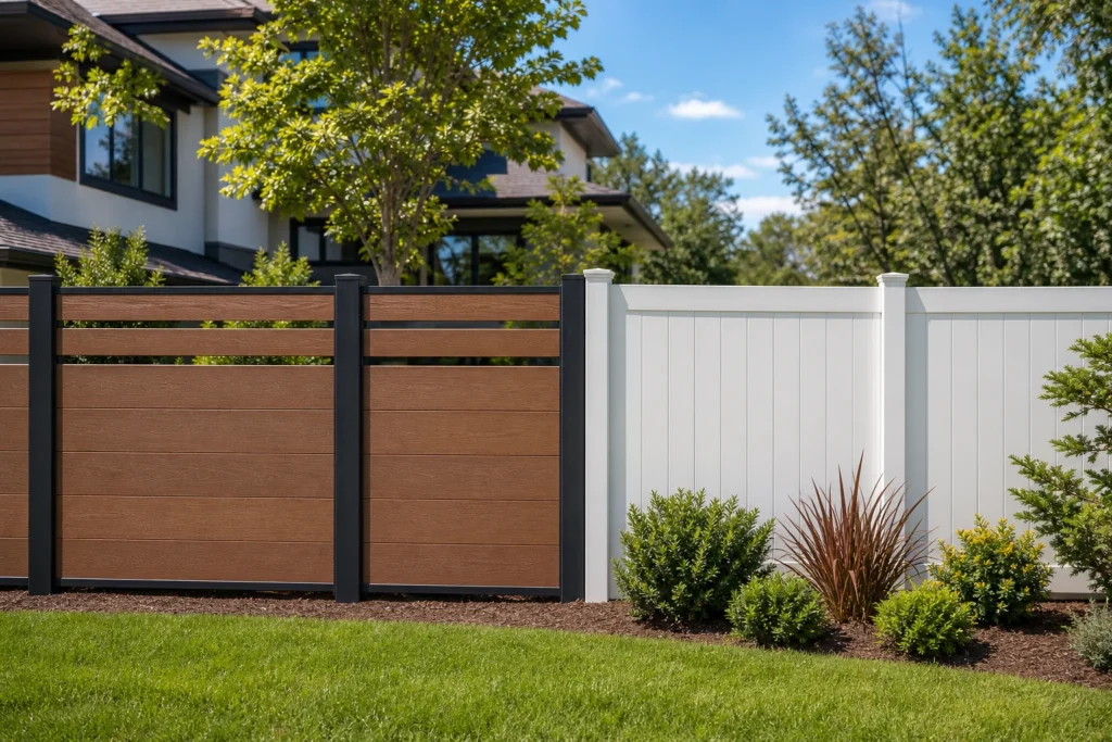 composite fencing vs vinyl backyard