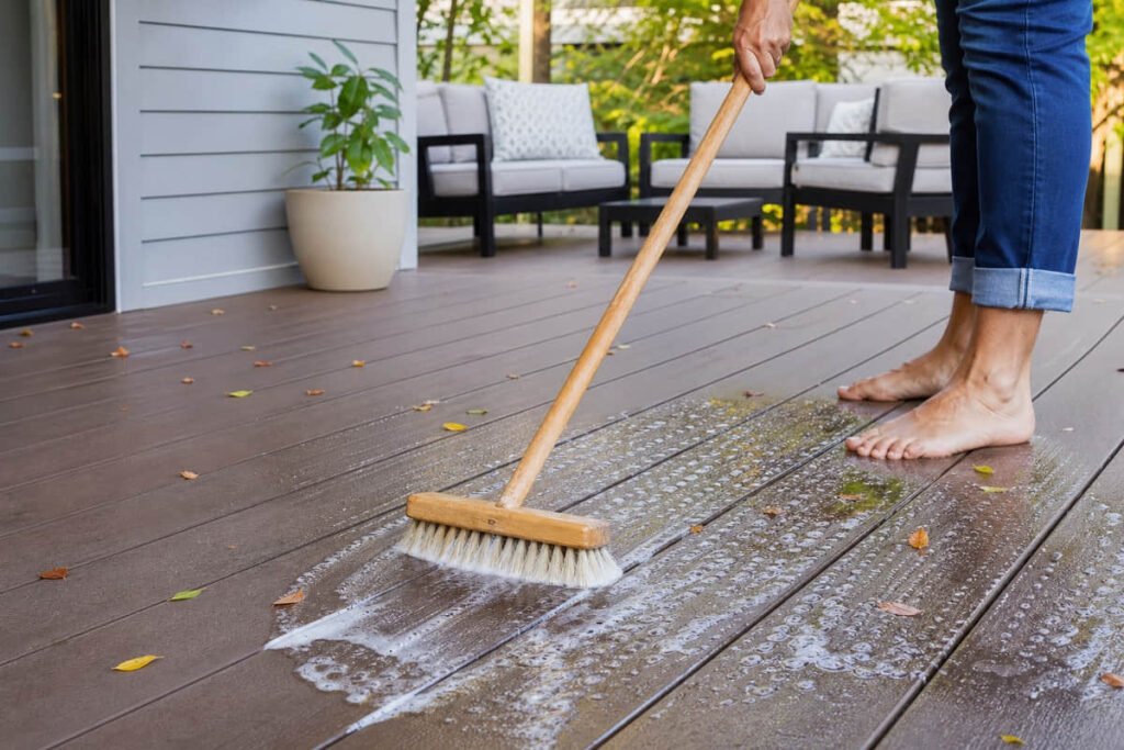 How Long Does Composite Decking Last? Lifespan, Factors, and Maintenance 4 Low maintenance cleaning for composite decking