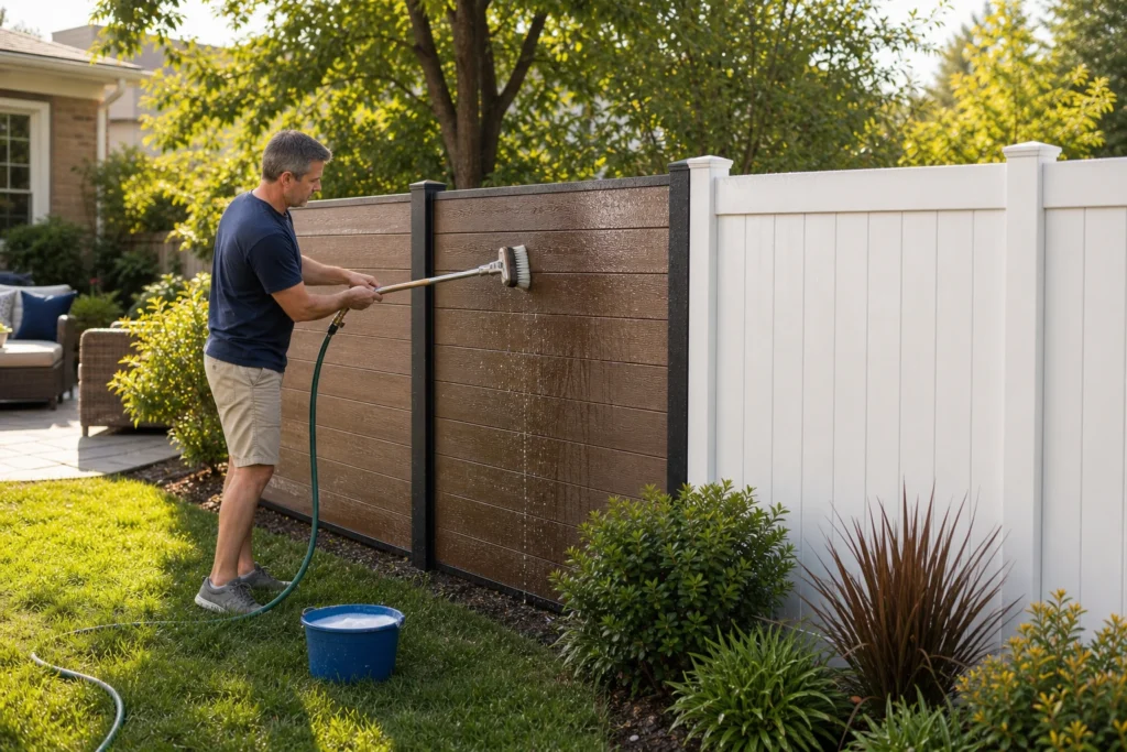 low maintenance composite vinyl fencing