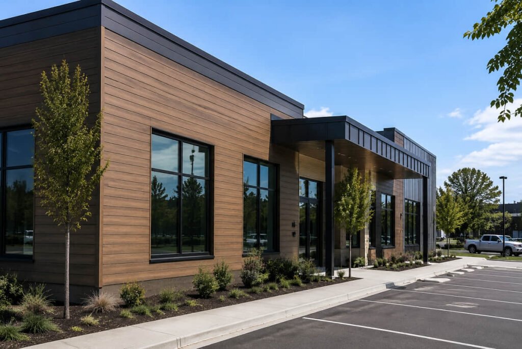 Composite Shiplap Siding for Commercial Buildings: A Buyer's Guide 6 modern commercial building composite shiplap siding