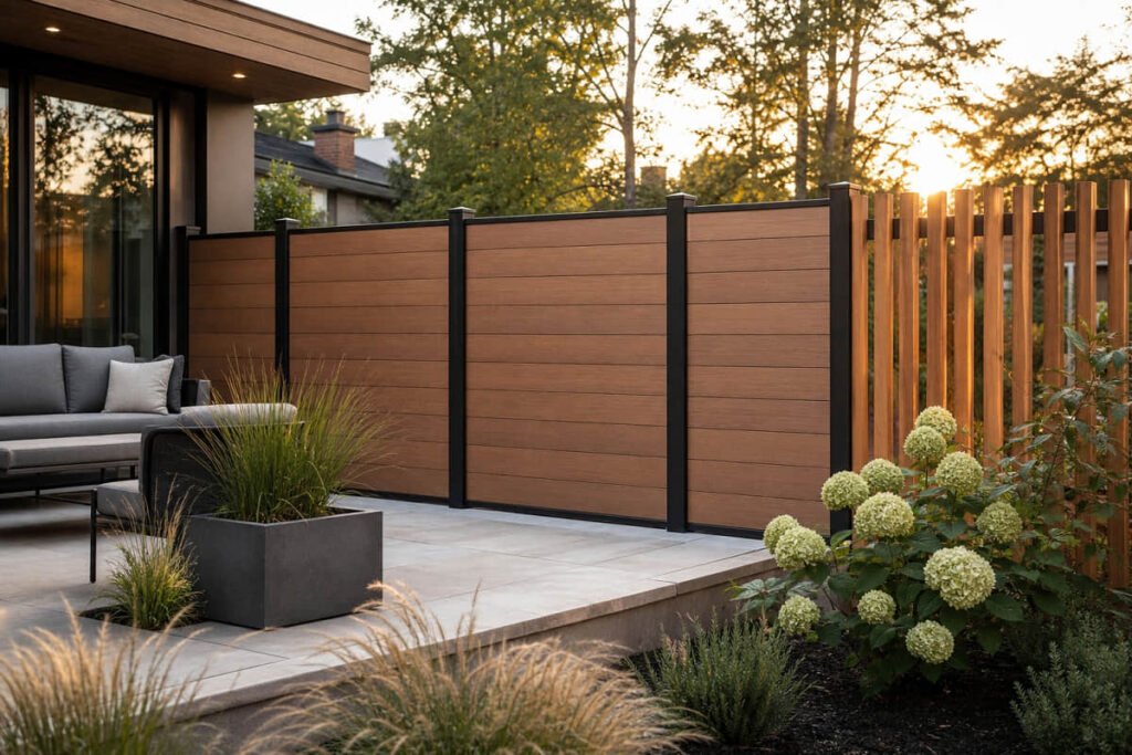 Composite Fencing vs Wood Fencing: Which Costs Less Over 15 Years? 6 modern privacy fence colors and textures
