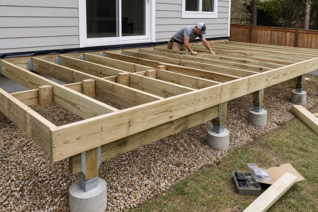 deck subframe framing hardware costs