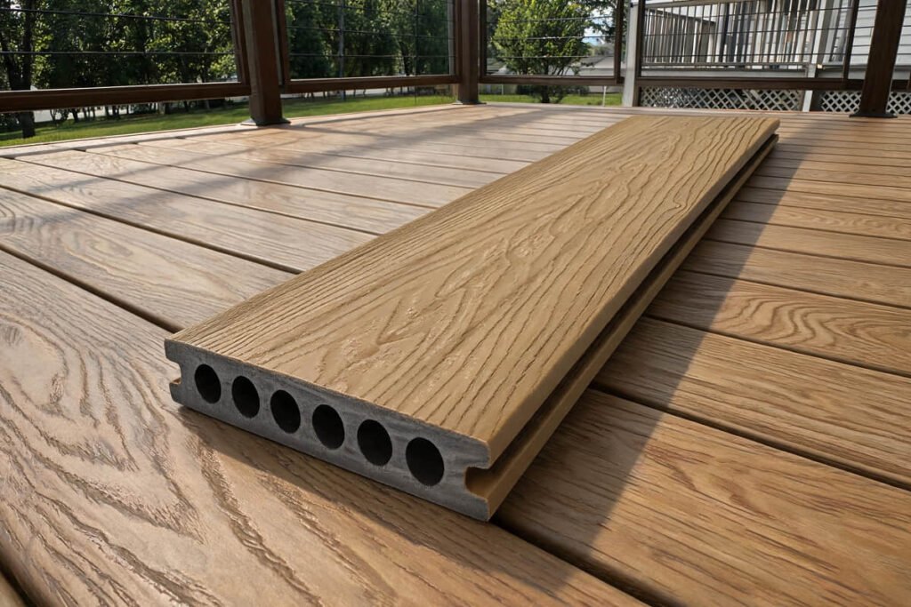 Solid vs Hollow Composite Decking: Which Board Fits Your Project? 2 hollow composite decking multi chamber core