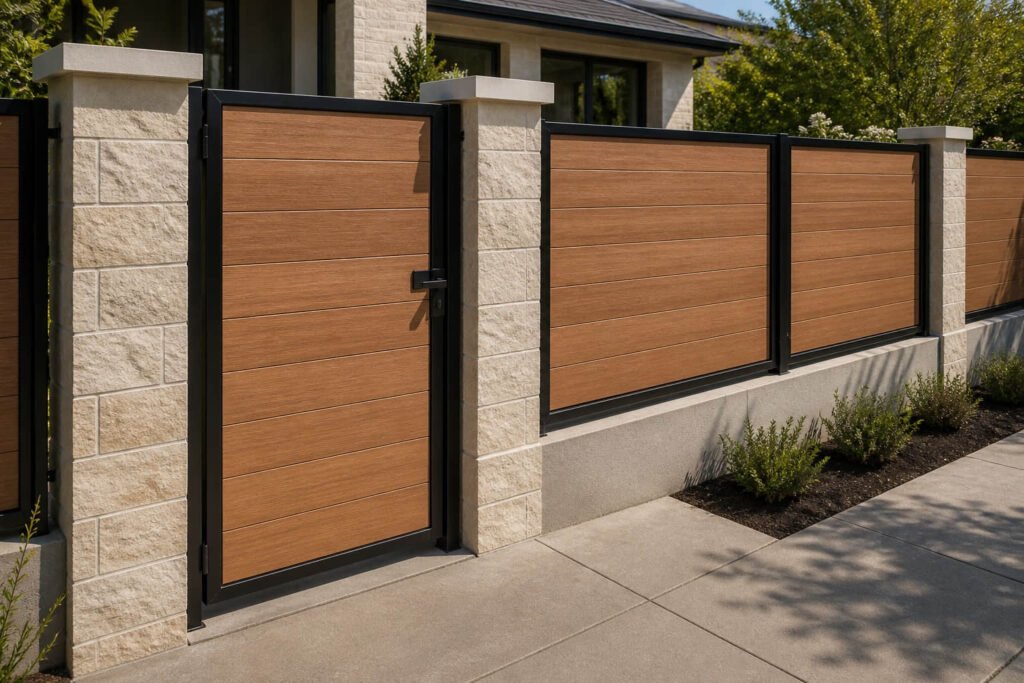 Modern Composite Fence Ideas for 2026: Designs You Can Spec and Build 6 mixed material composite fence stone metal