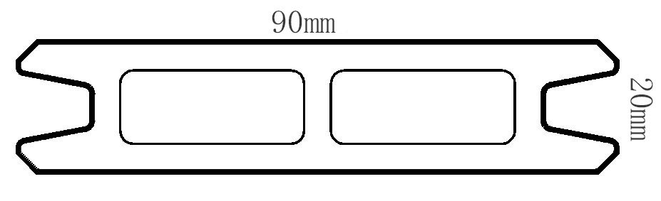 W90x20围栏板(共挤)_1 W90x20围栏板(共挤)_1
